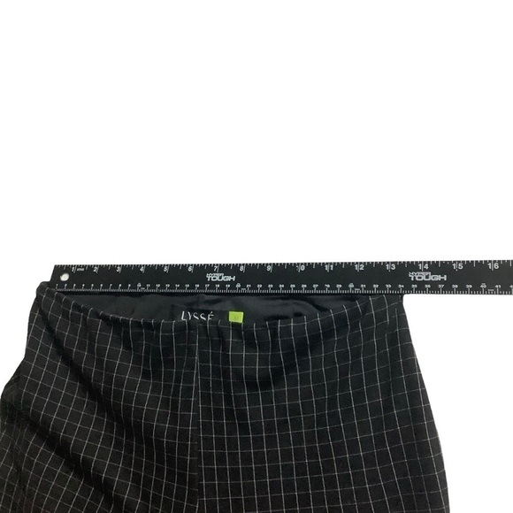Lysse Black Crop Pull-on Stretch Trouser Size Medium Black / White Checkered - Picture 4 of 6